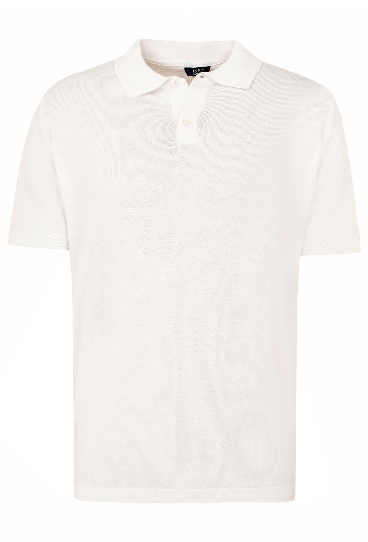 Ds Damat Slim Fit Beyaz Düz Örgü Rayon T-Shirt