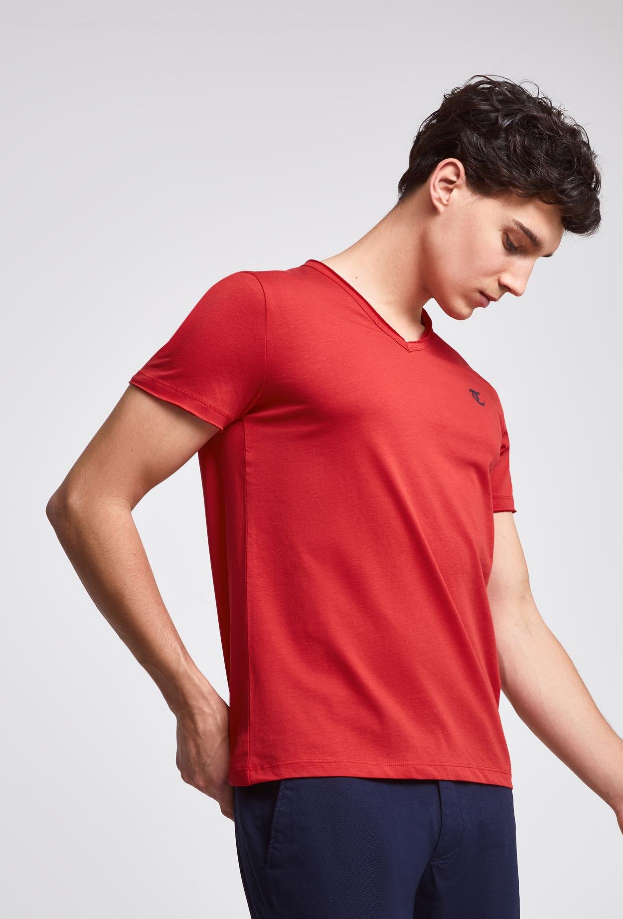 Twn Slim Fit Kırmızı Düz T-shirt