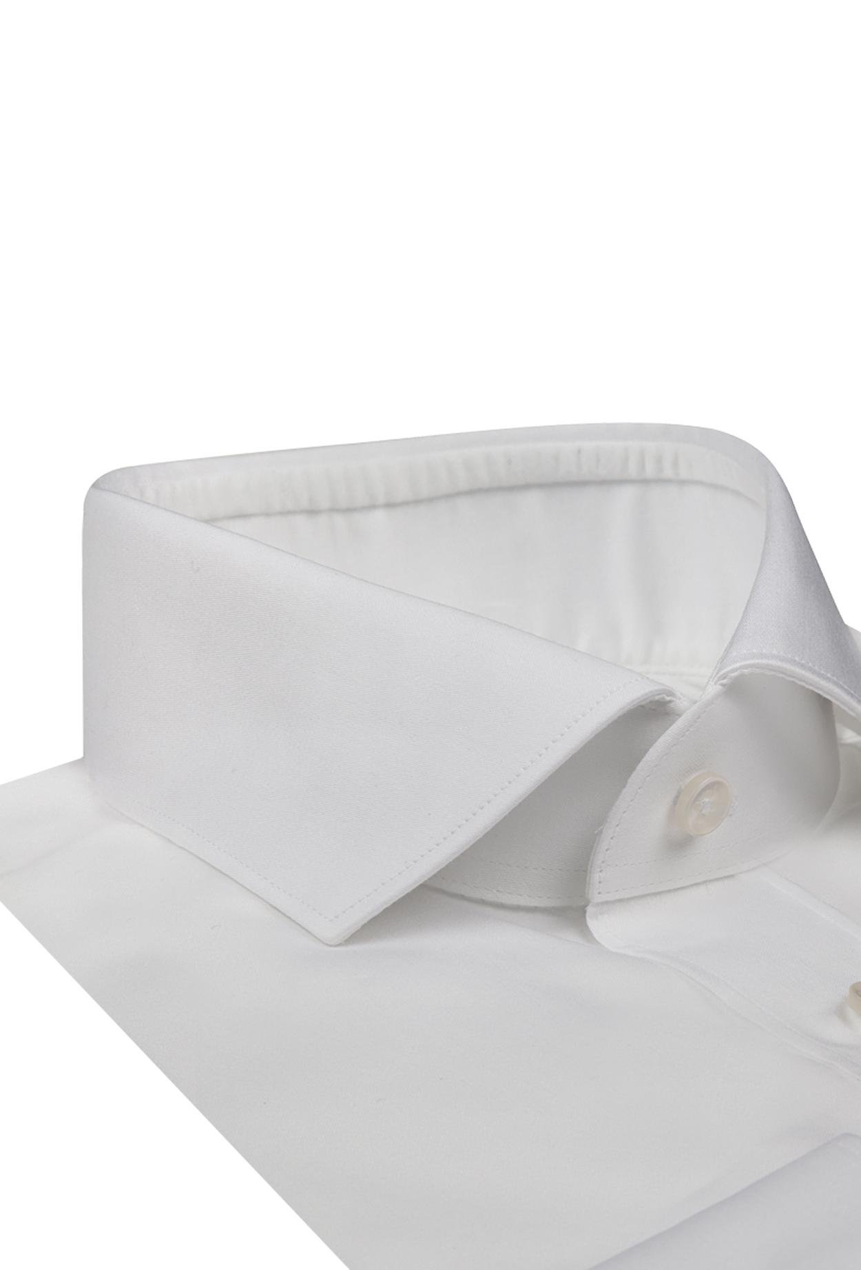 Ds Damat Regular Fit Beyaz Düz Nano Care Gömlek