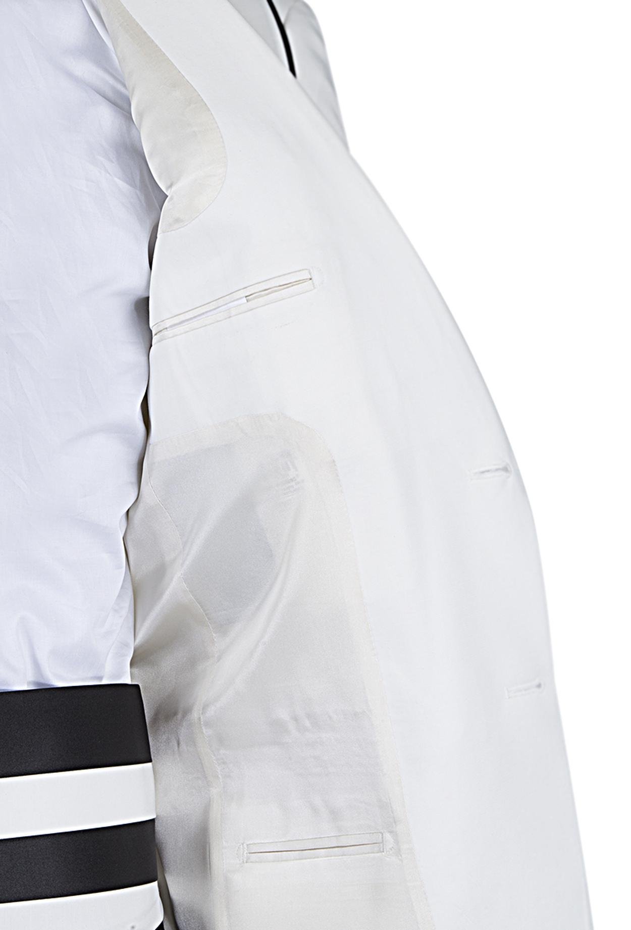 Ds Damat Slim Fit Beyaz Düz Smokin Takım Elbise
