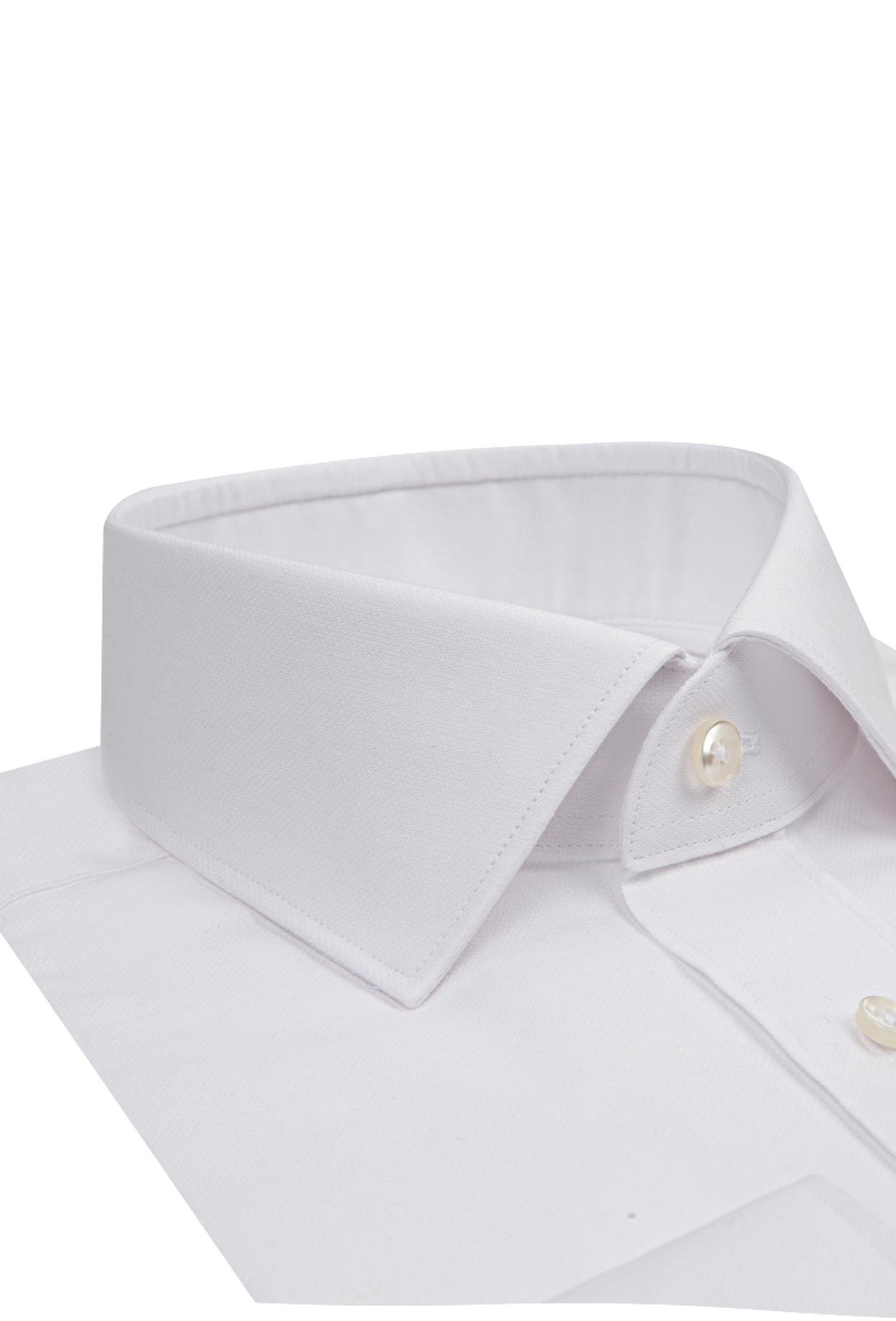 Ds Damat Regular Fit Beyaz Düz %100 Pamuk Gömlek