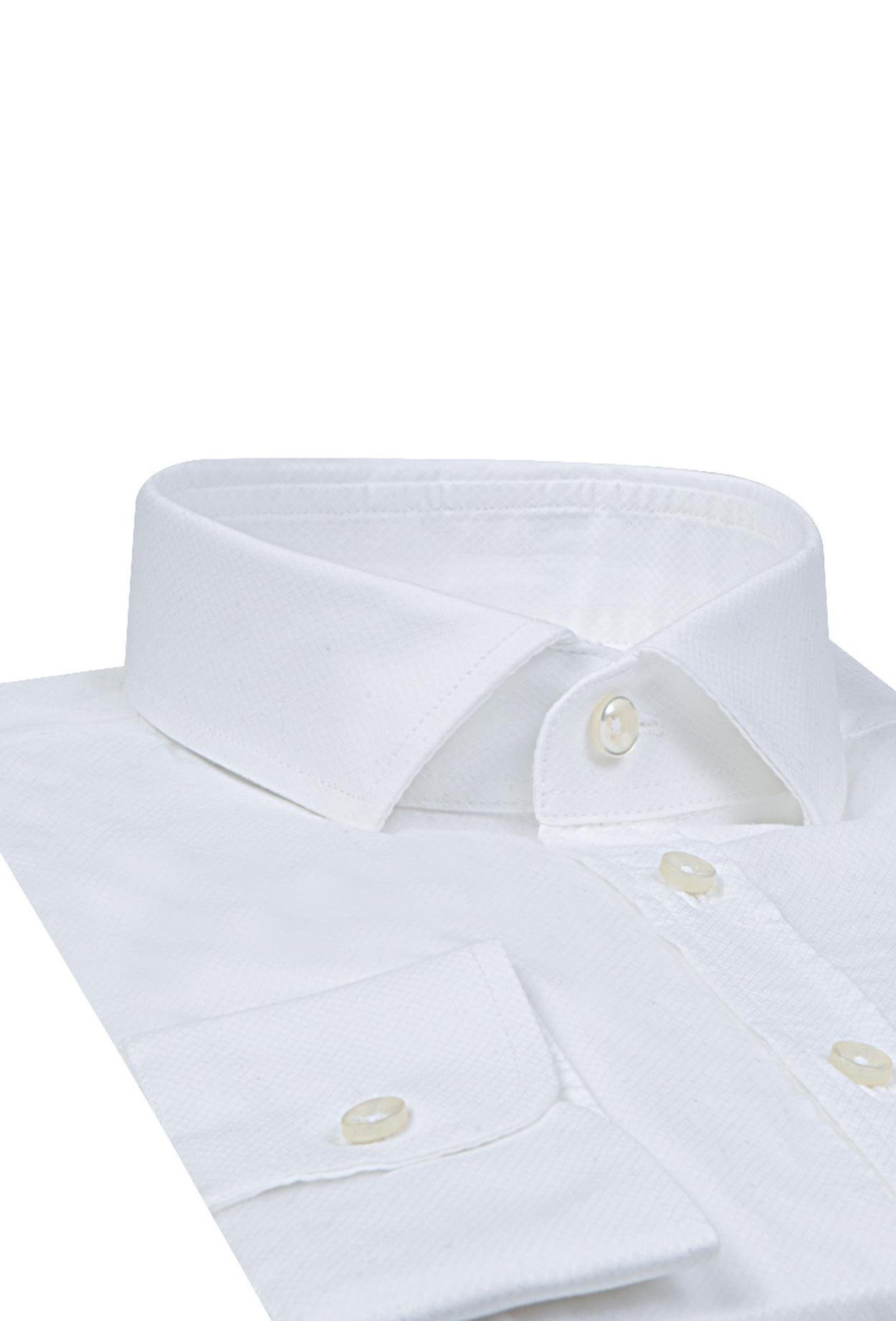 Twn Slim Fit Beyaz Düz Gömlek