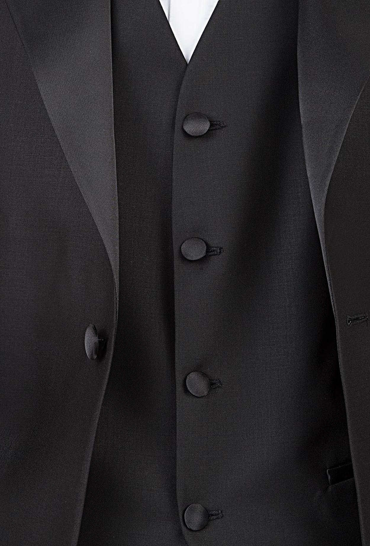 Twn Slim Fit Siyah Damatlık & Smokin Yelekli Takim Elbise