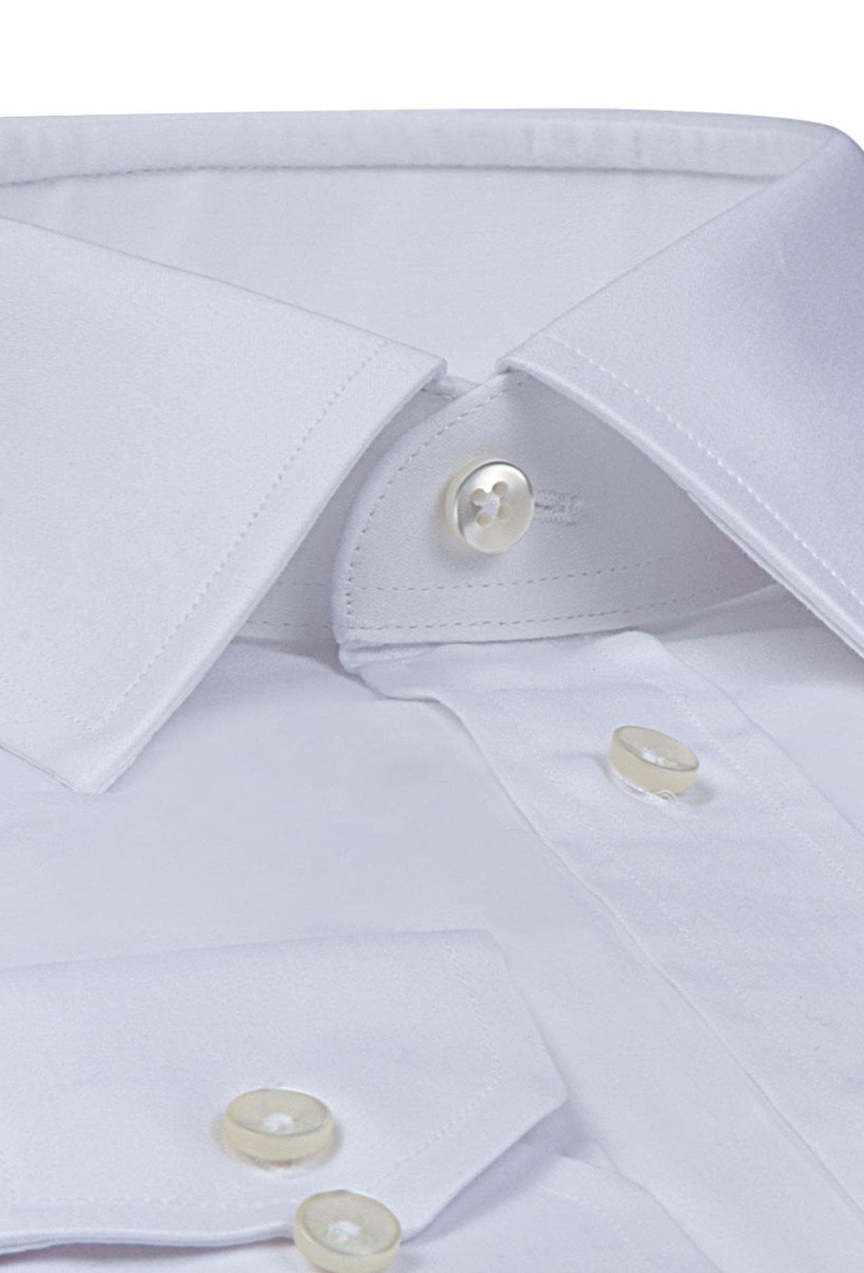 Ds Damat Regular Fit Beyaz Düz Nano Care Gömlek