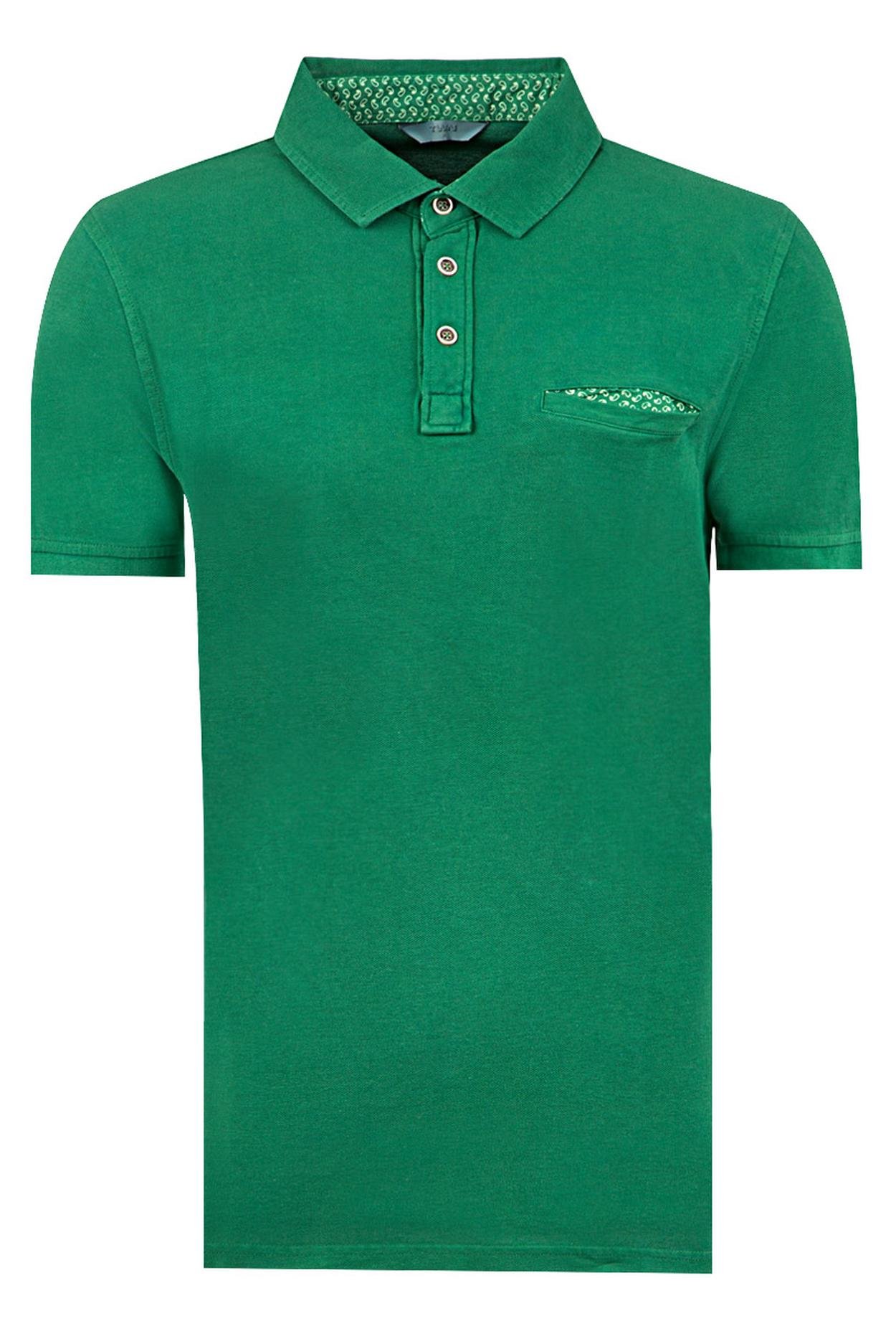 Twn Slim Fit Yeşil Pike Dokulu T-Shirt