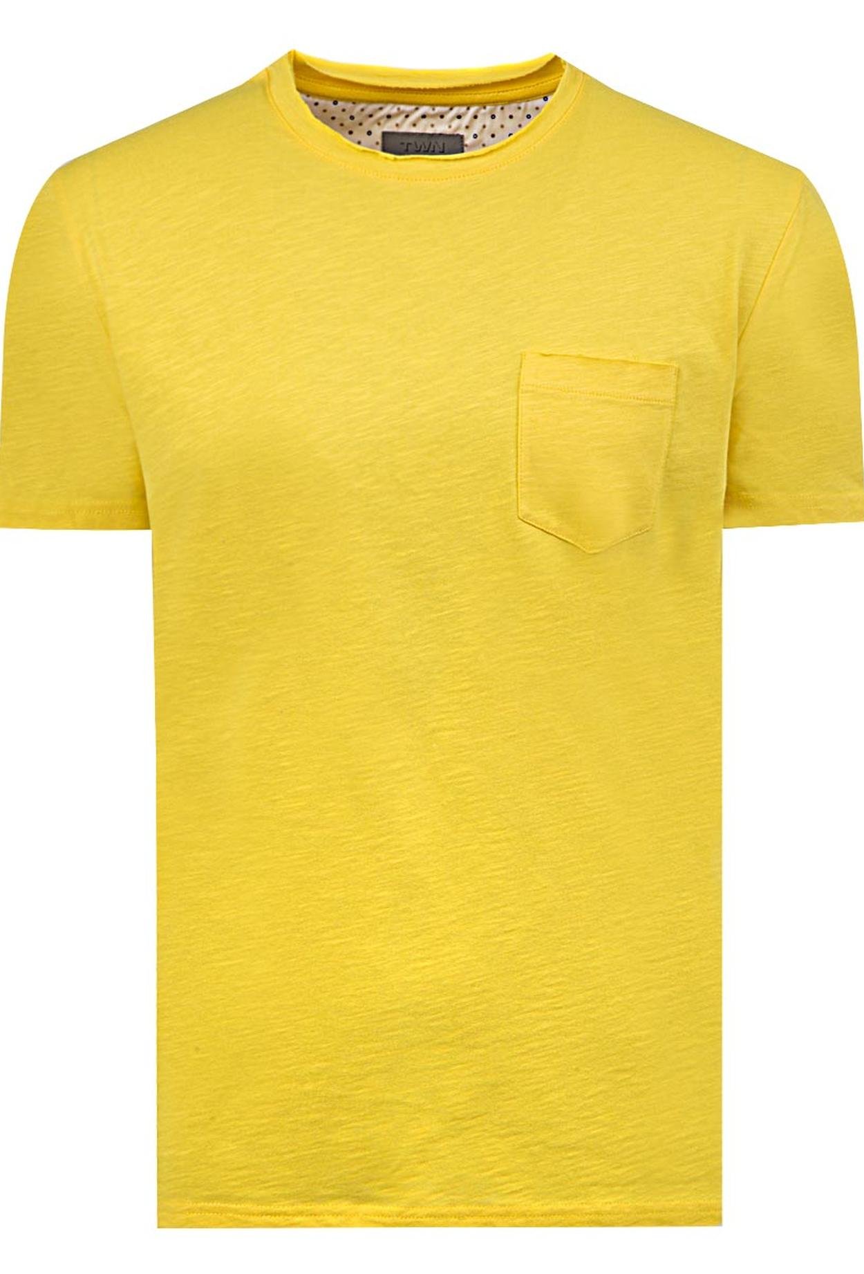 Twn Slim Fit Sarı Desenli T-shirt