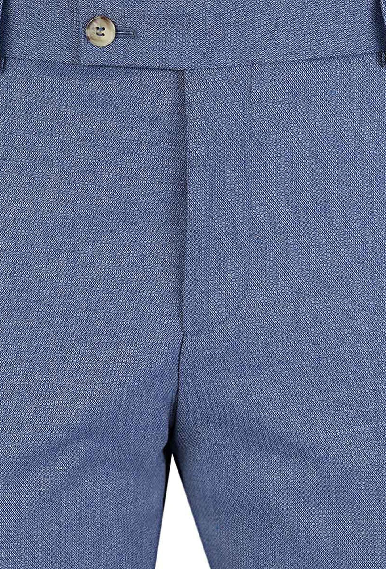 Twn Slim Fit Mavi Desenli Kumaş Pantolon