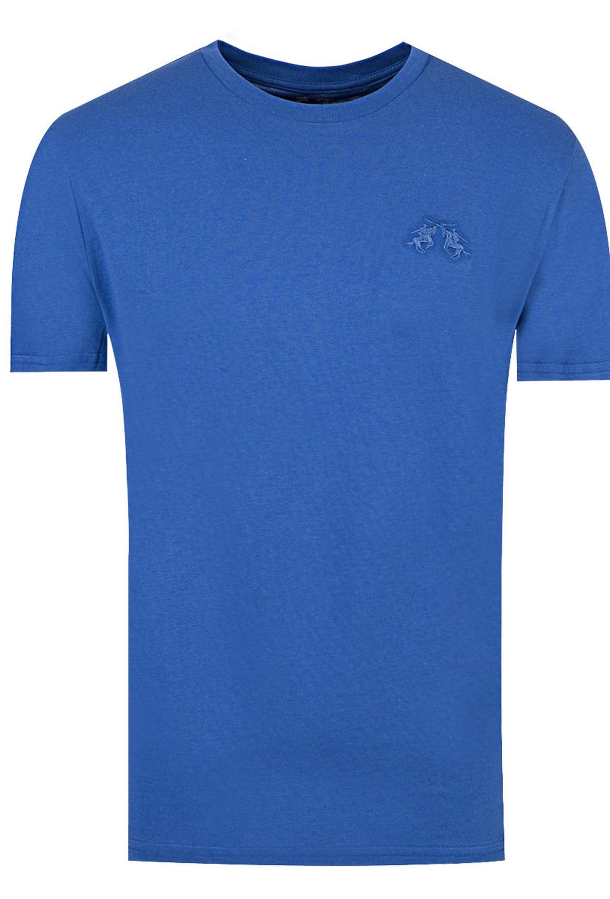 Ds Damat Regular Fit Saks Mavi Düz T-Shirt
