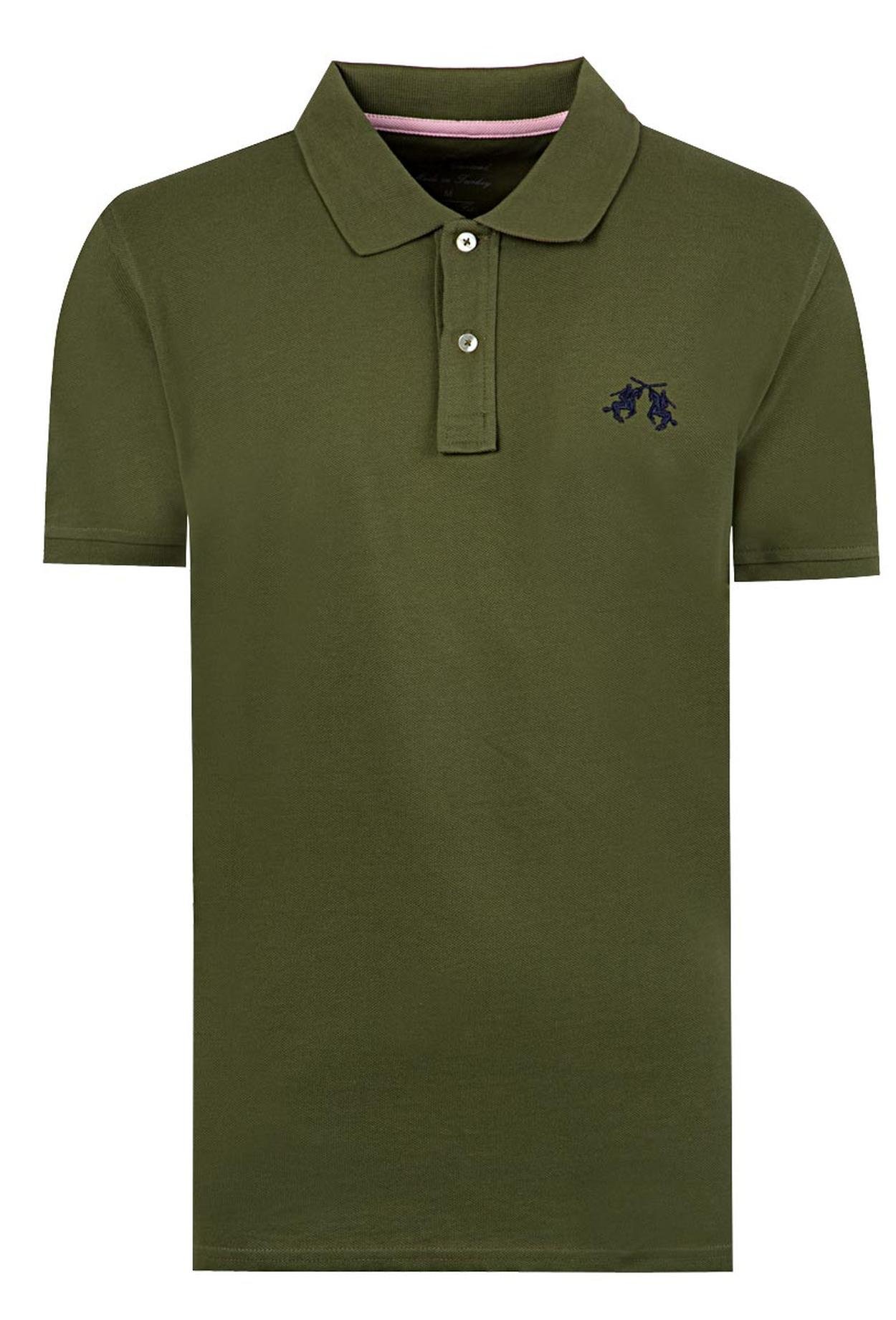 Ds Damat Regular Fit Yeşil Pike Dokulu T-Shirt