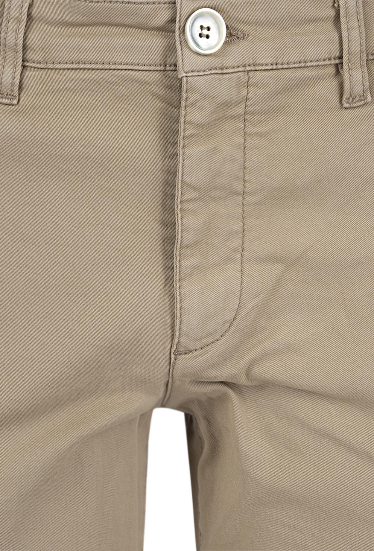 Ds Damat P 11+Pilesiz Klasik Kumaş Pantolon+Çift Fileto Düğmeli Bej Düz Chino Pantolon