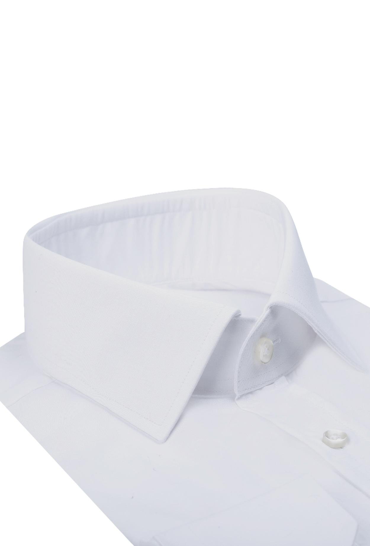 Ds Damat Regular Fit Beyaz Düz Gömlek