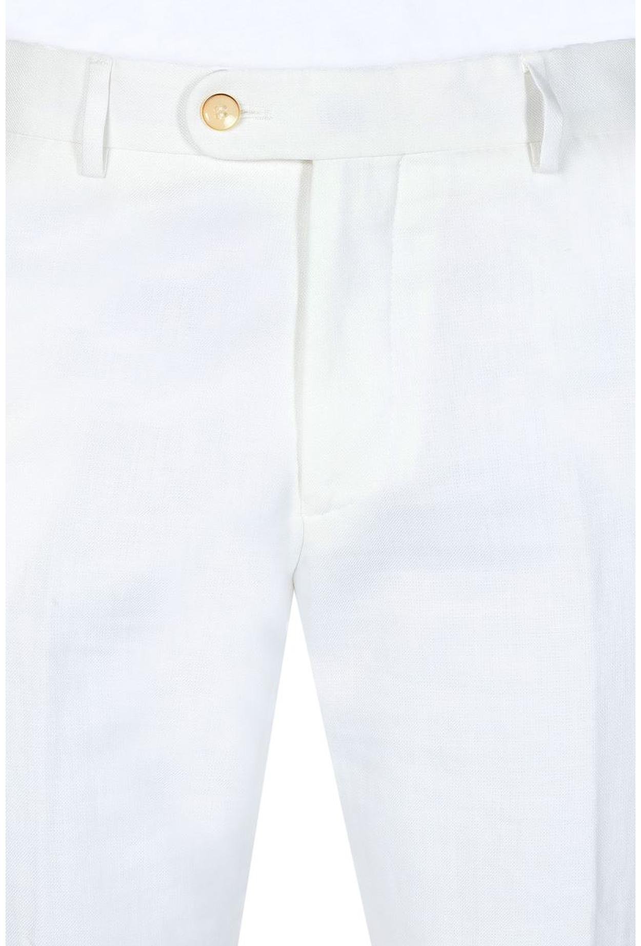 Ds Damat Slim Fit Beyaz Kumaş Pantolon