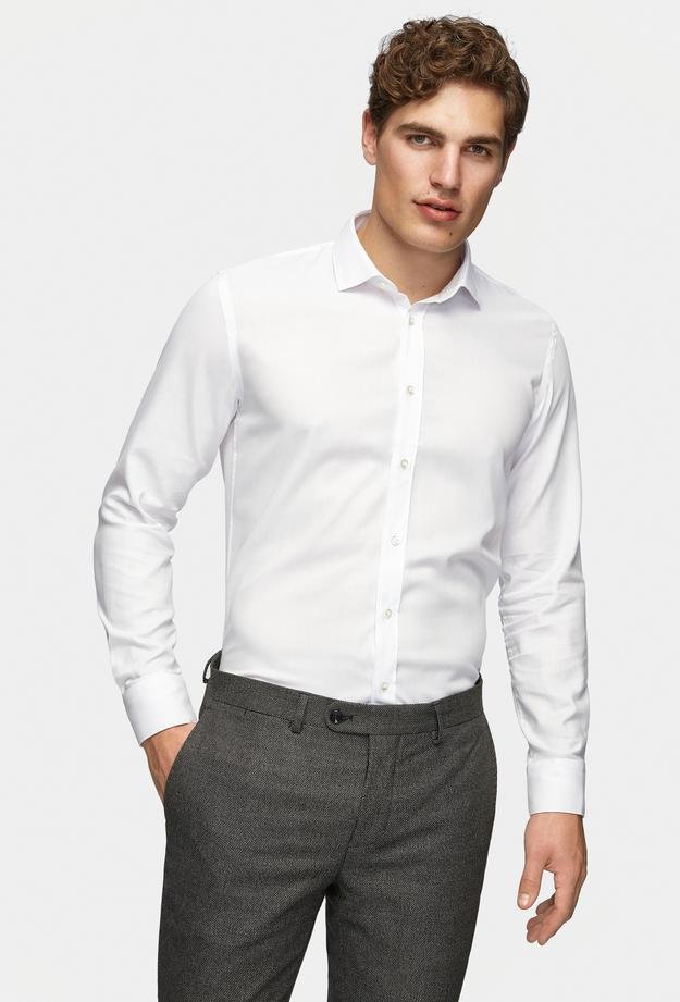 Tween Slim Fit Beyaz Gömlek - 8681649717683 | Damat Tween