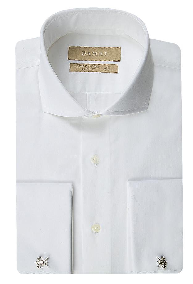 Damat Slim Fit Beyaz Düz Nano Care Gömlek - 8681649769262 | Damat Tween