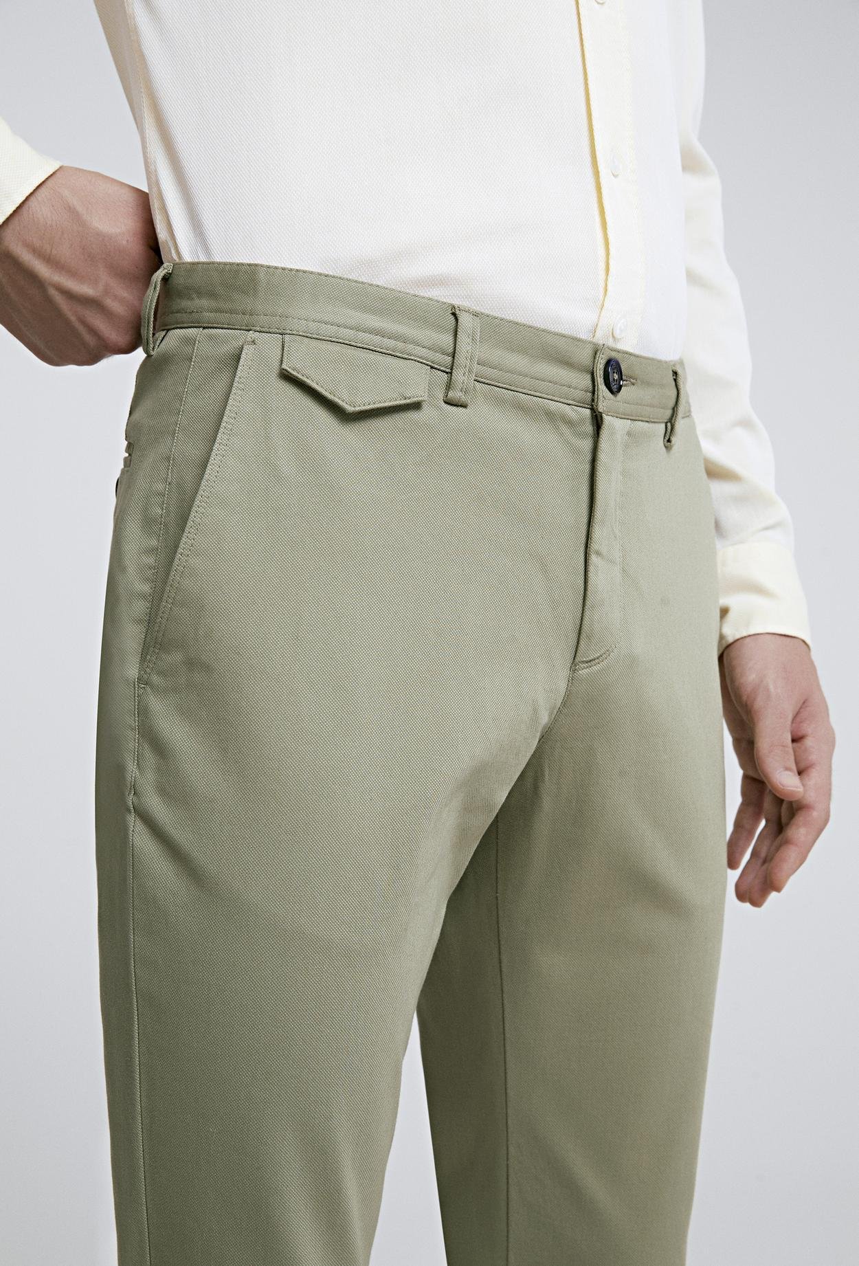 Twn Slim Fit Yeşil Chino Pantolon