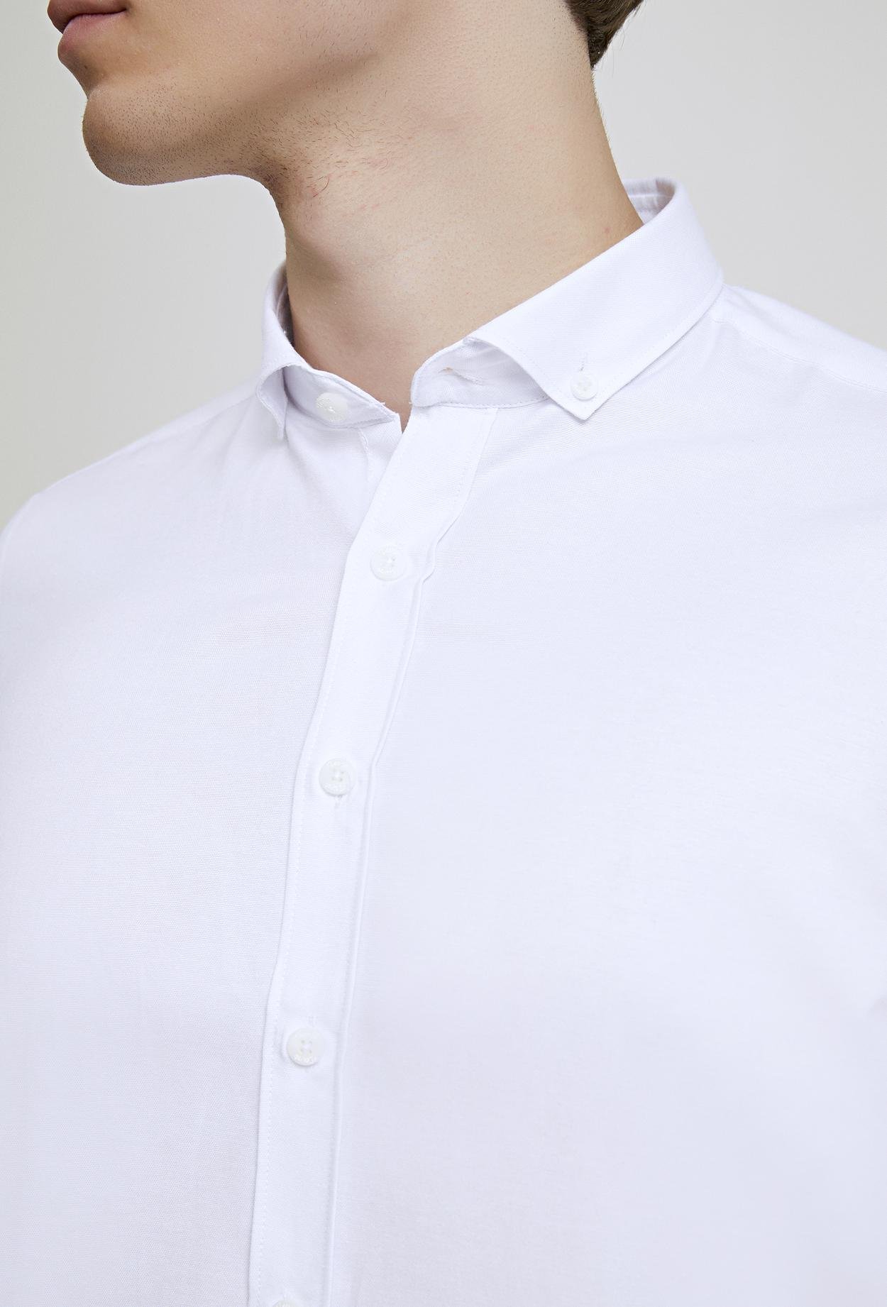 Twn Slim Fit Beyaz Oxford Gömlek