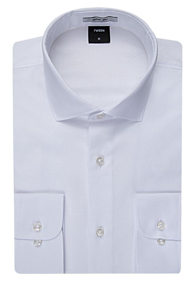 Tween Slim Fit Beyaz Desenli Gömlek - 8681649005612 | Damat Tween
