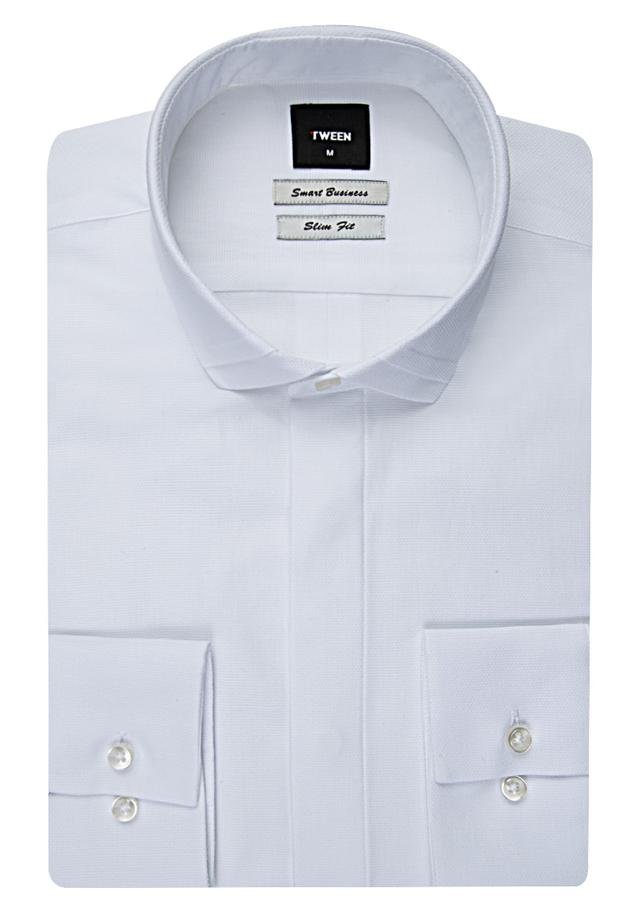 Tween Slim Fit Beyaz Desenli Gömlek - 8681649039181 | Damat Tween