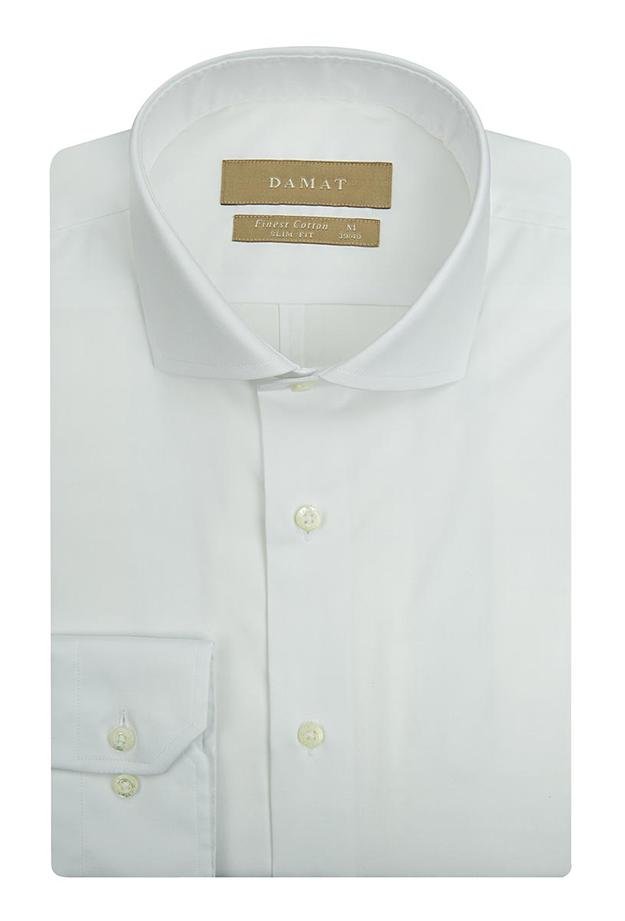 Damat Slim Fit Beyaz Desenli Gömlek - 8681649177722 | Damat Tween