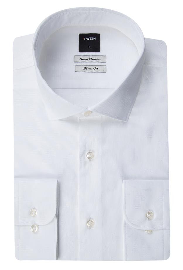 Tween Slim Fit Beyaz Desenli Gömlek - 8681649466581 | Damat Tween