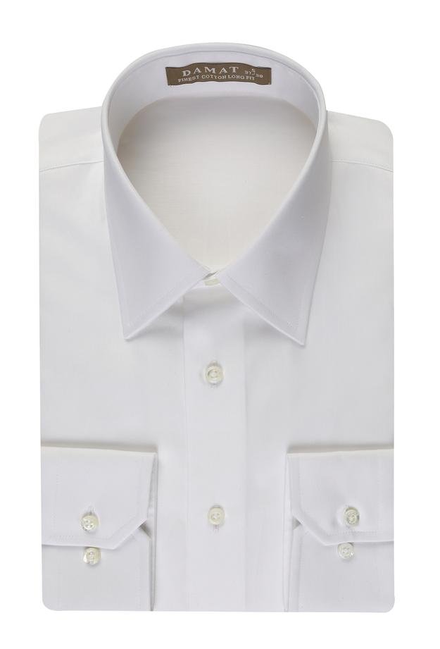 Damat Slim Fit Beyaz Düz Nano Care Gömlek - 8681649554233 | Damat Tween