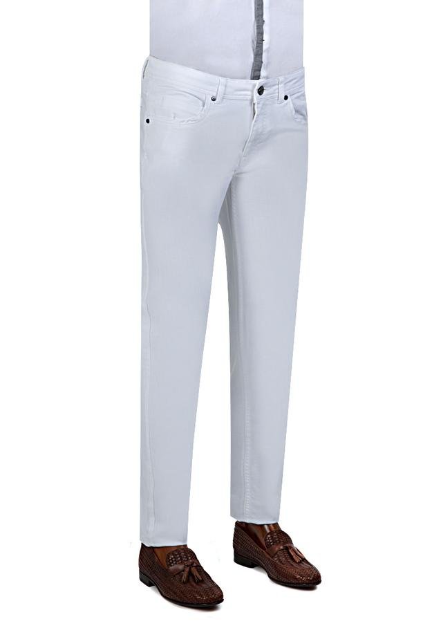 Tween Super Slim Fit Beyaz Denim Pantolon - 8681649586630 | Damat Tween