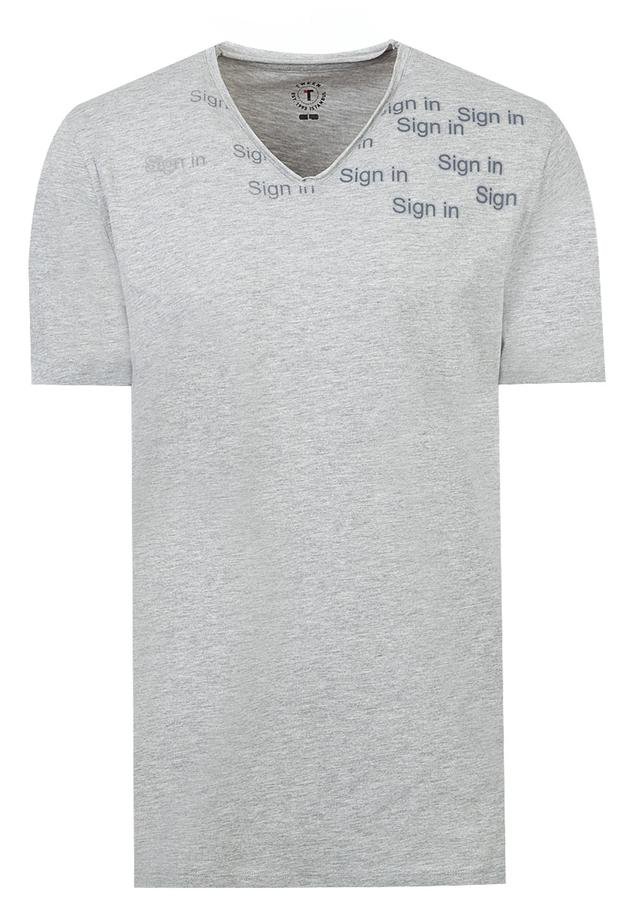 Tween Gri Baskılı T-Shirt - 8681649001409 | Damat Tween