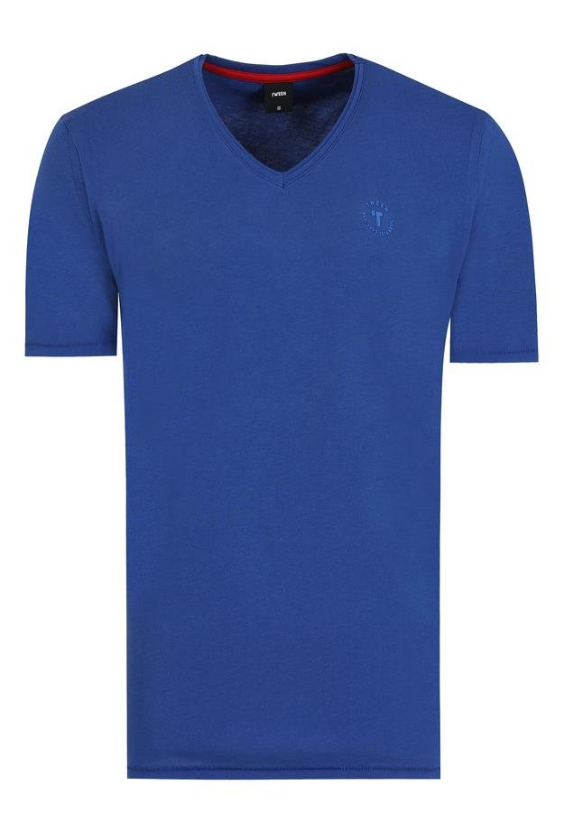 Tween Saks Mavi Baskılı T-Shirt - 8681649431619 | Damat Tween