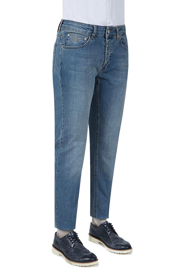 Damat Slim Fit İndigo Denim Pantolon - 8681649361961 | Damat Tween