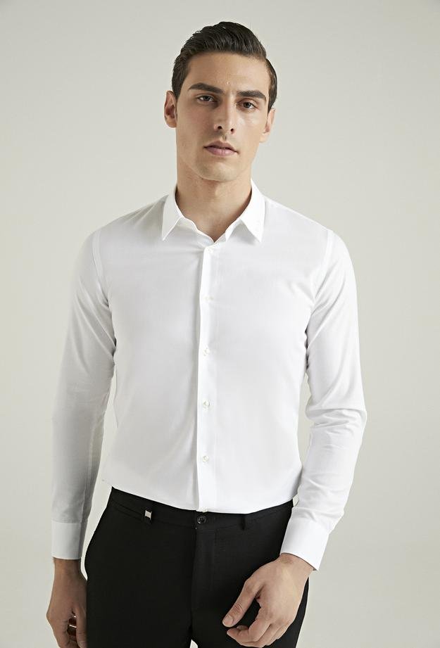 Tween Slim Fit Beyaz Gömlek - 8682364355815 | Damat Tween