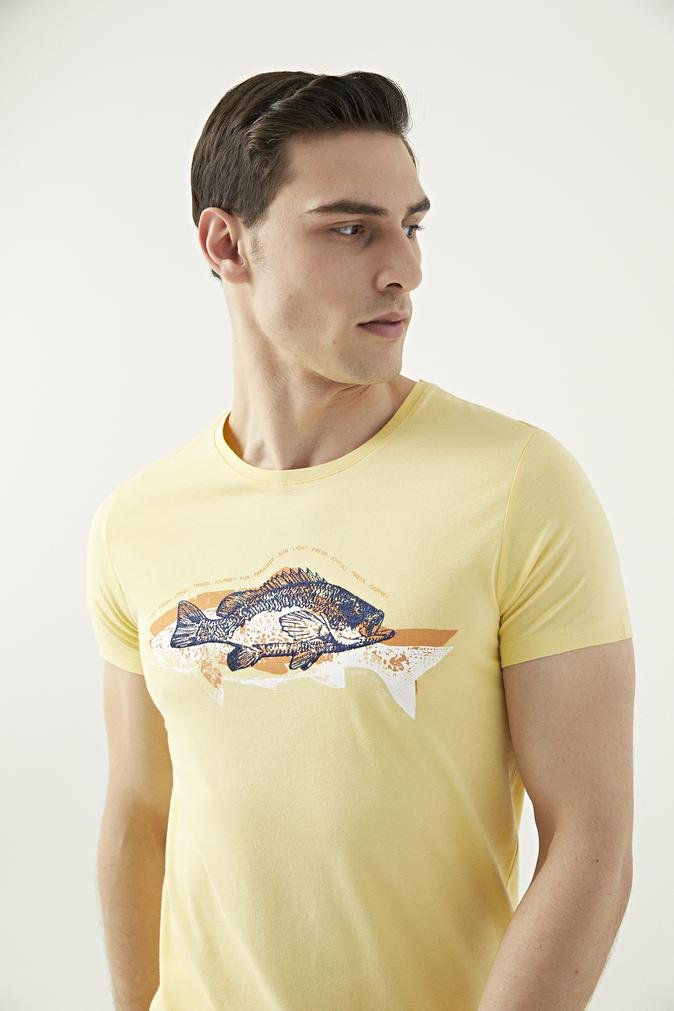 Tween Sarı Pamuklu Likralı T-Shirt - 8681649448587 | Damat Tween