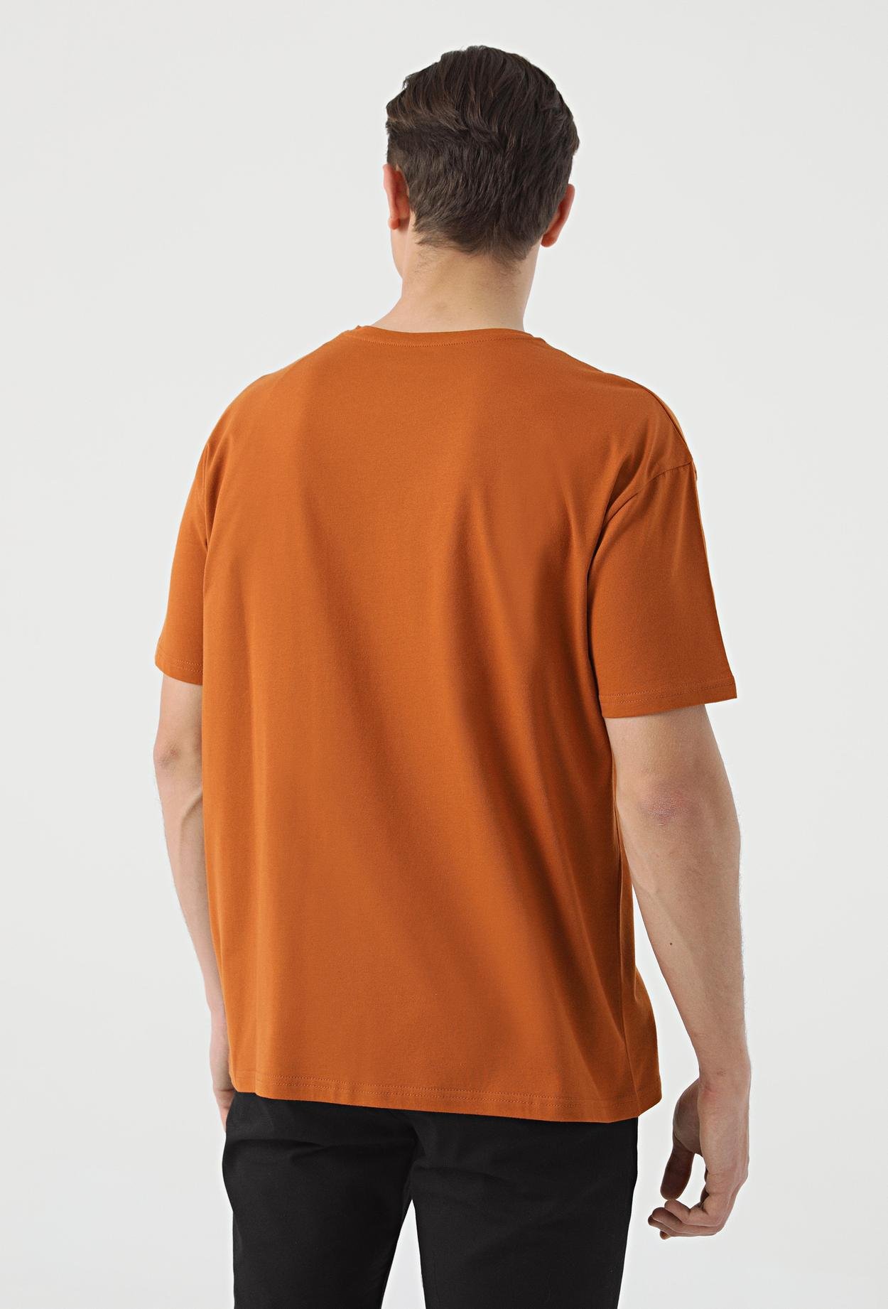 Twn Oversize Tarçın Düz %100 Pamuk T-Shirt