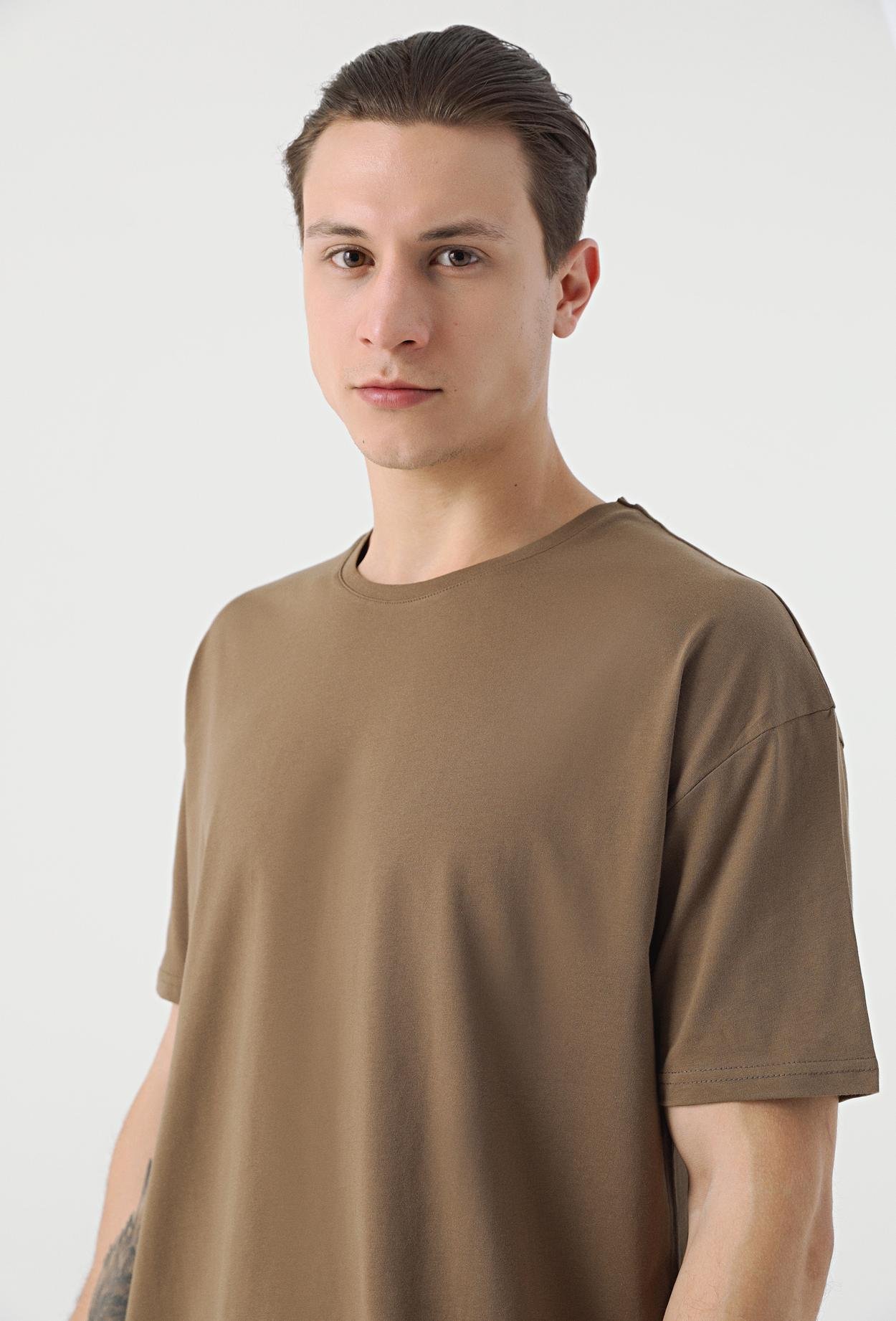 Twn Oversize Vizon Düz %100 Pamuk T-Shirt