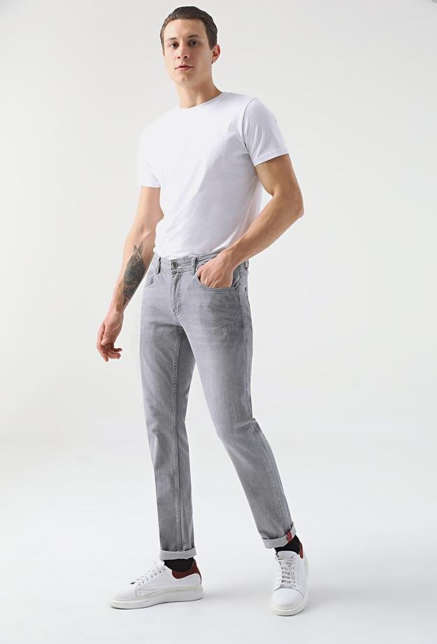 Tween Super Slim Fit Gri Denim Pantolon - 8681649460428 | Damat Tween