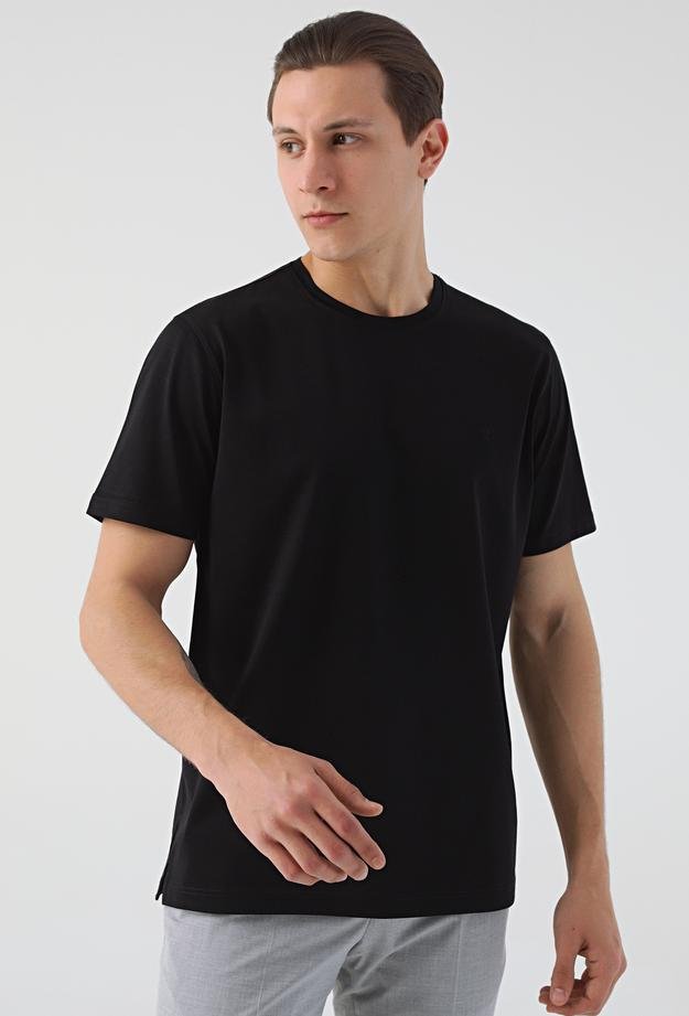 Damat Siyah %100 Pamuk T-Shirt - 8682364613052 | Damat Tween