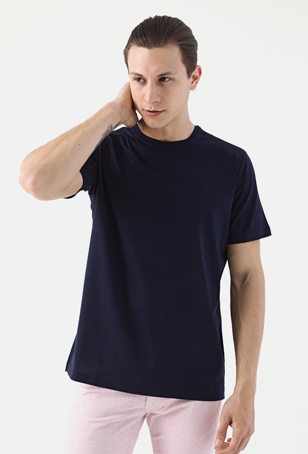 Damat Lacivert %100 Pamuk T-Shirt - 8682365205430 | Damat Tween