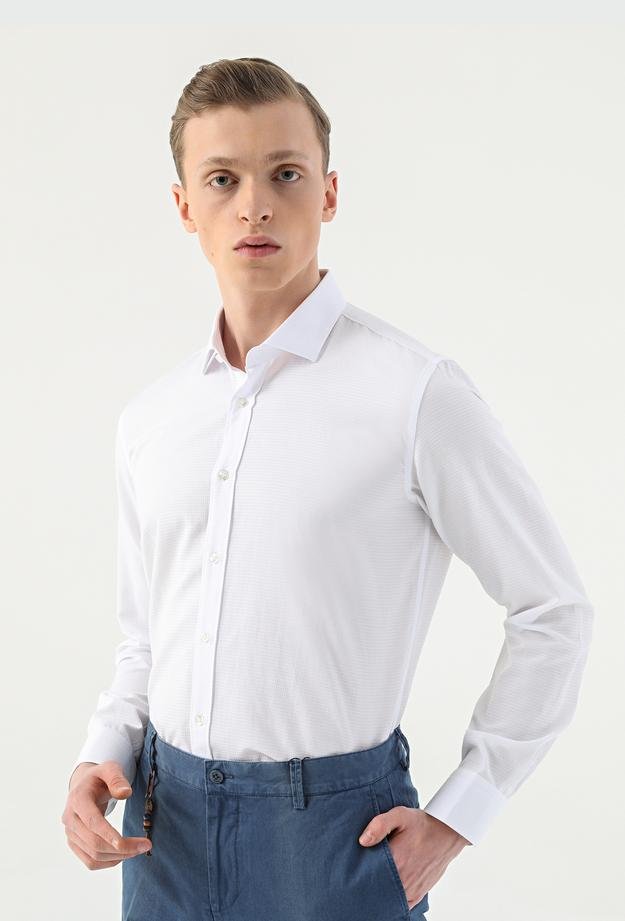 Tween Slim Fit Beyaz Gömlek - 8682364660360 | Damat Tween