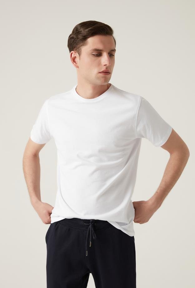 Damat Beyaz %100 Pamuk T-Shirt - 8682365031664 | Damat Tween