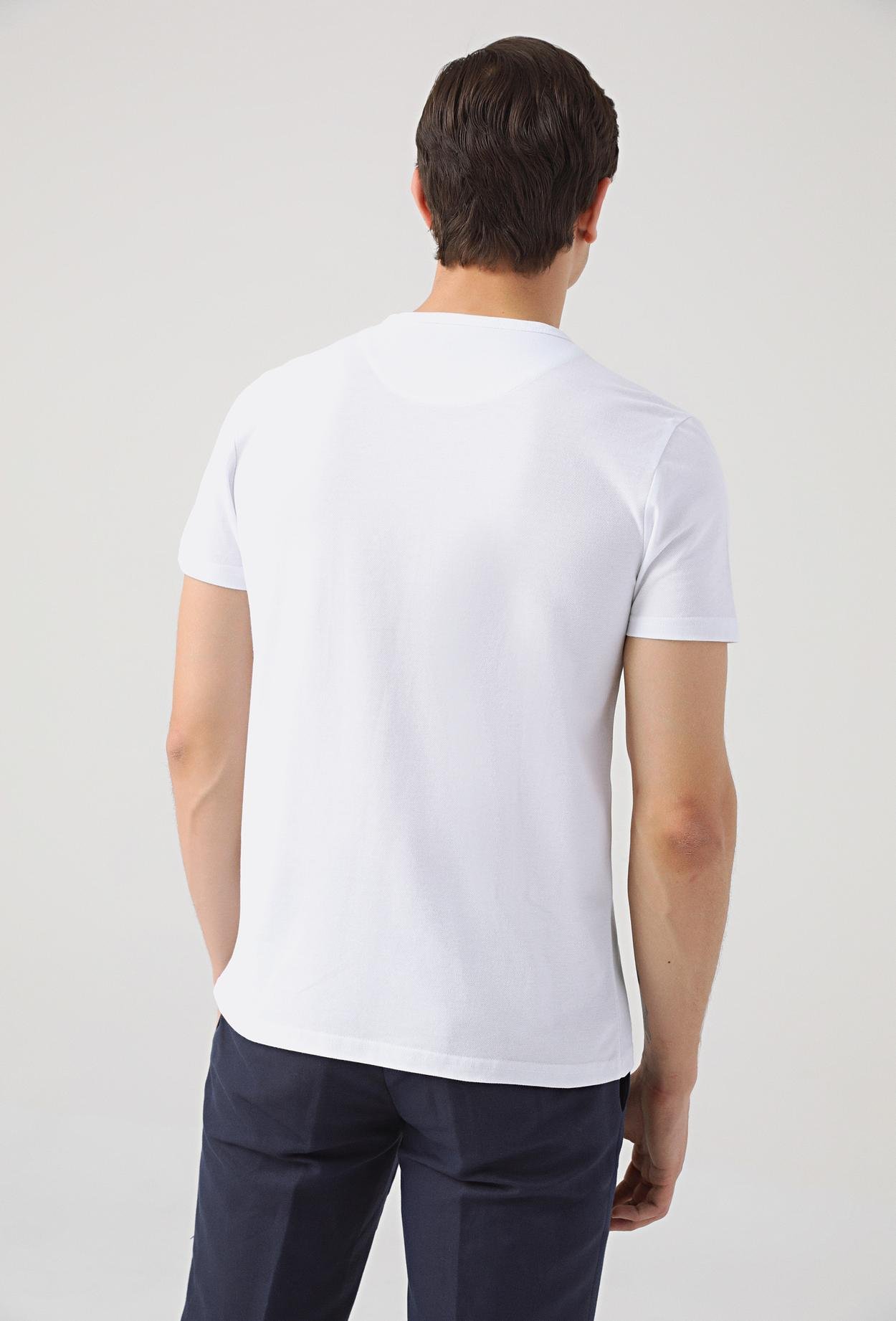 Ds Damat Regular Fit Beyaz Baskılı T-Shirt