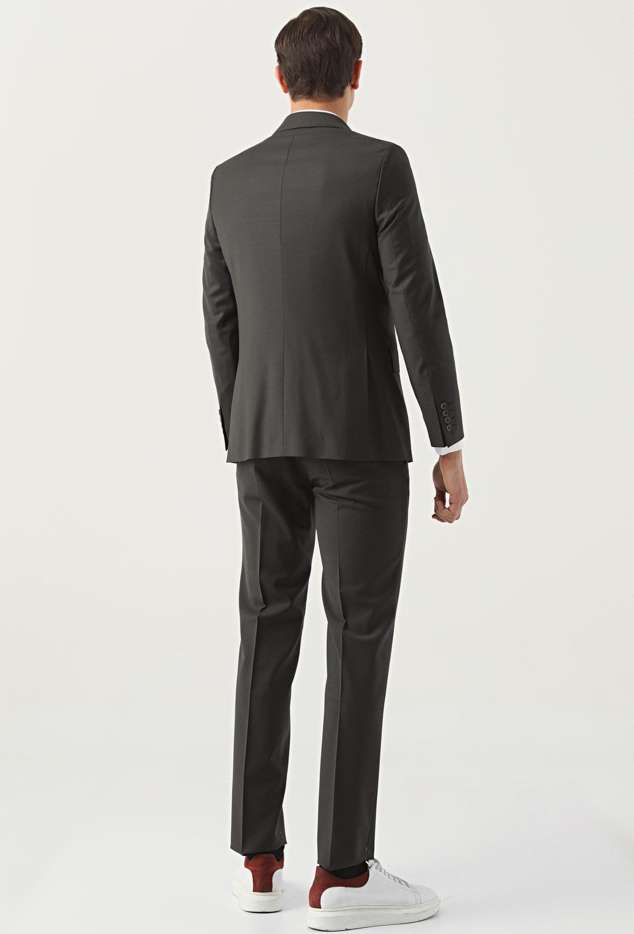 Ds Damat Regular Fit Kahverengi Düz Takım Elbise