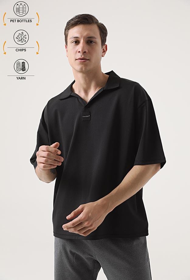 Tween Siyah Recycle T-Shirt - 8682364815852 | Damat Tween