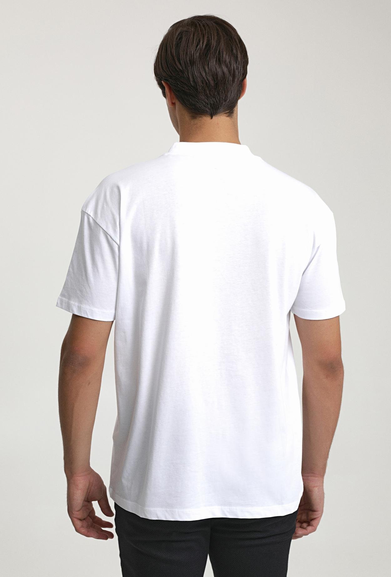 Twn Oversize Beyaz Baskılı %100 Pamuk T-Shirt