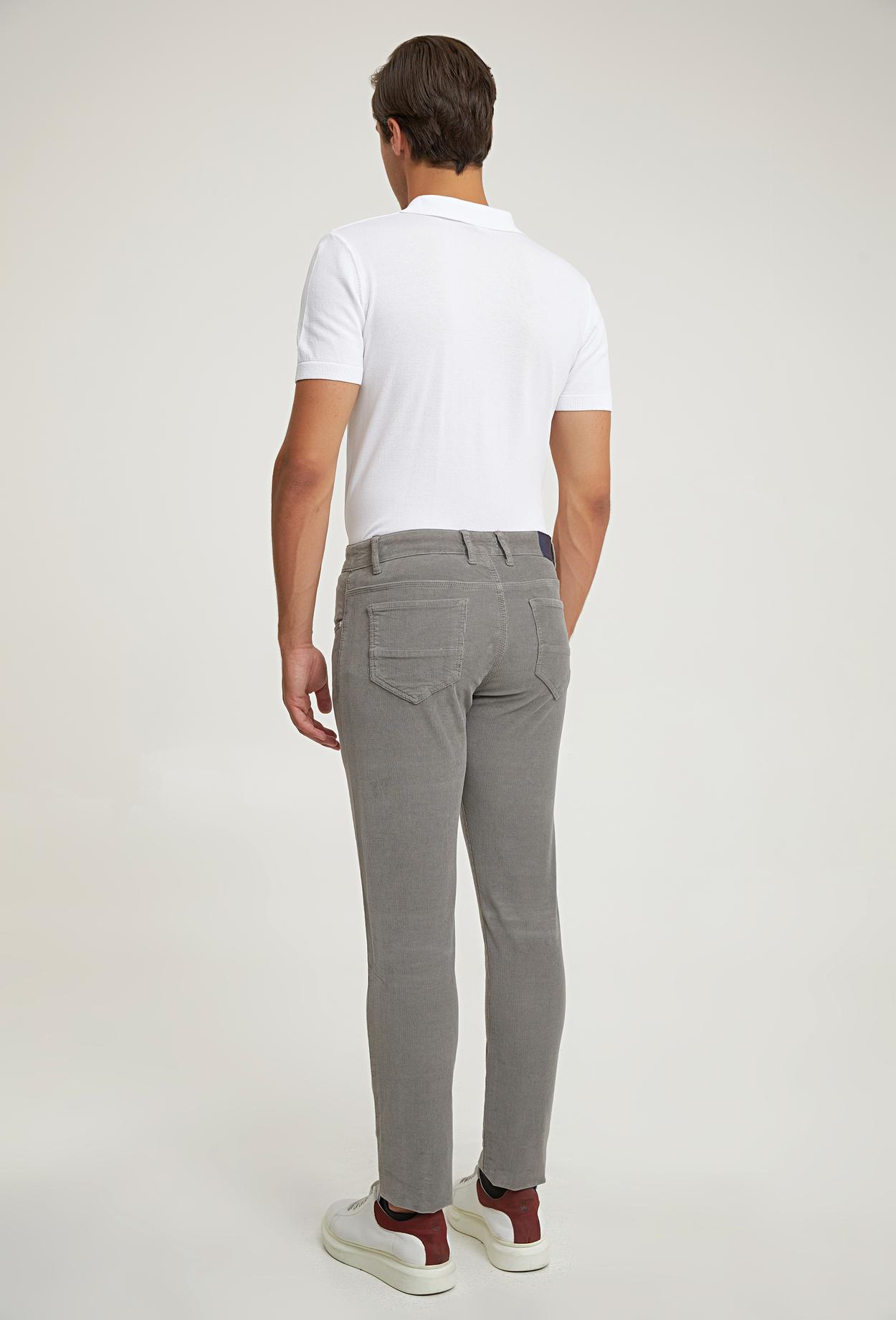 Ds Damat Gri Kadife Chino Pantolon