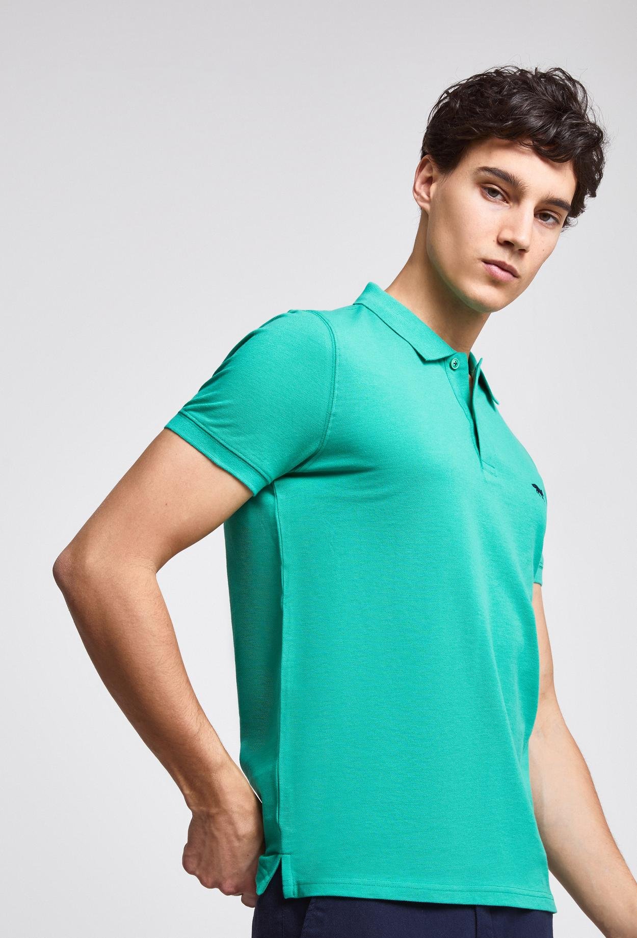 Twn Slim Fit Yeşil Pike Dokulu T-Shirt