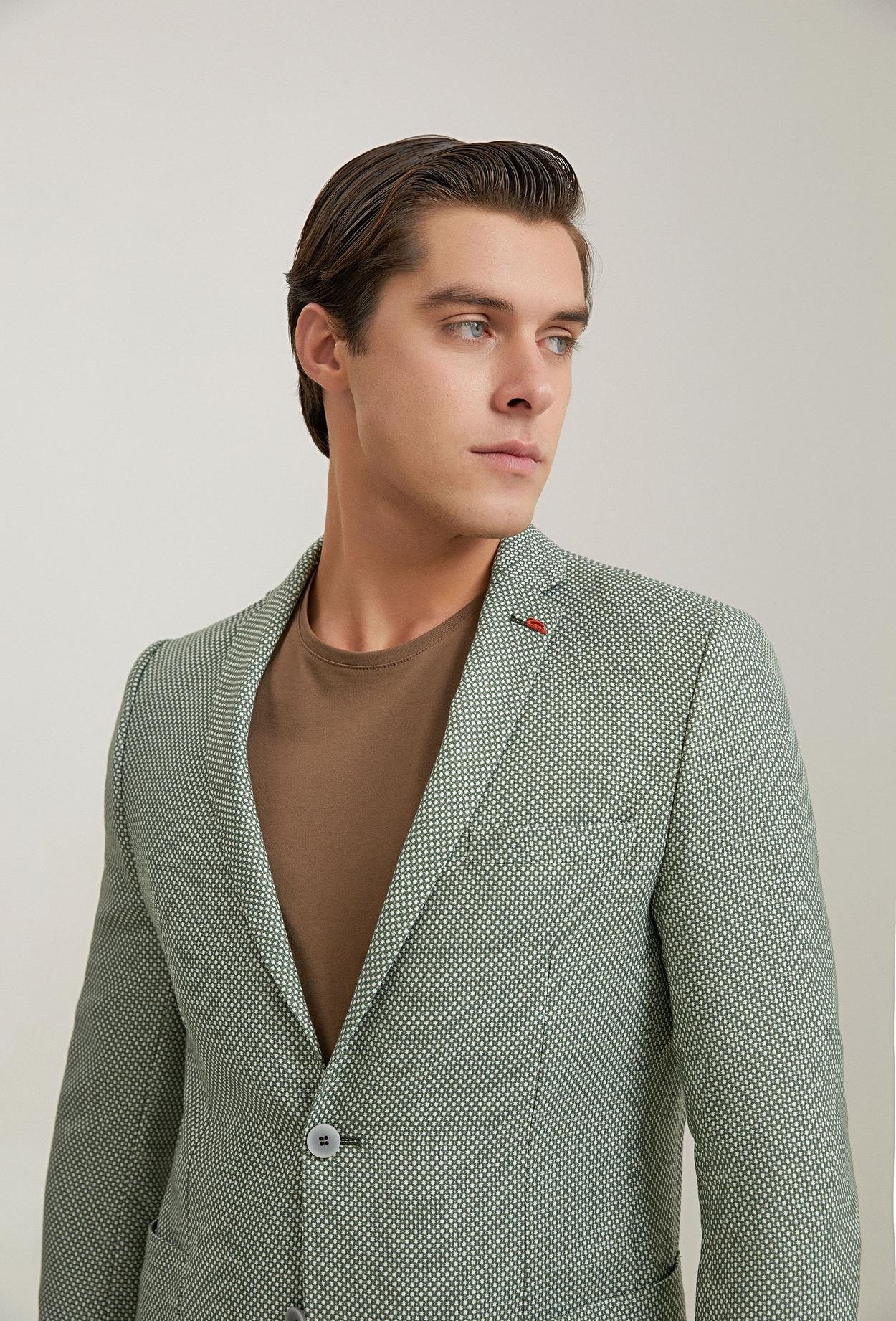 Twn Slim Fit Yeşil Kumaş Ceket