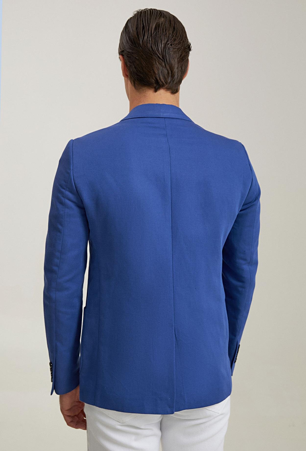 Twn Slim Fit Saks Mavi Kumaş Ceket