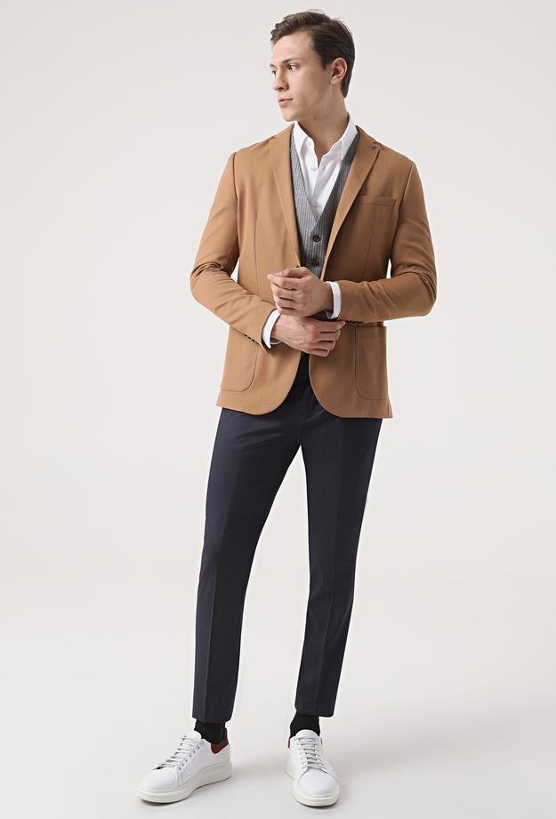 Tween Slim Fit Tarçın Viskon Karışımlı Takim Elbise Kombinli - 8682365182786 | Damat Tween