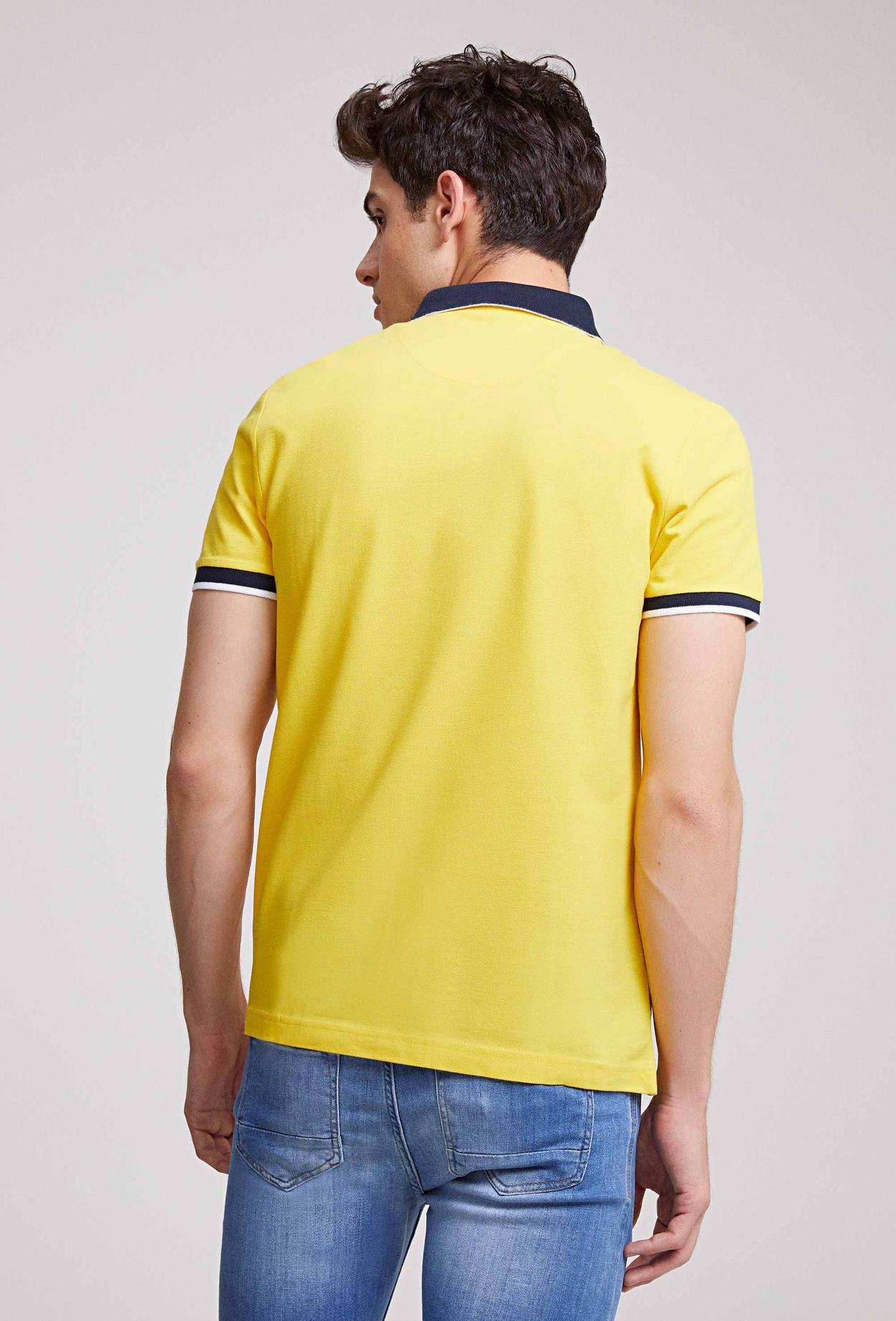 Ds Damat Slim Fit Sarı Baskılı T-Shirt