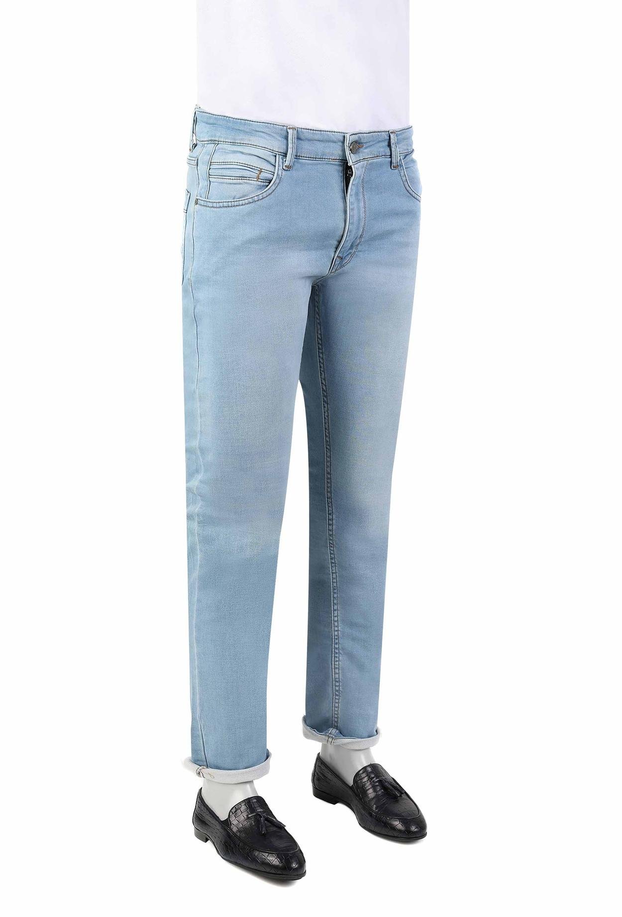 Twn Super Slim Fit Mavi Taşlı Denim Pantolon