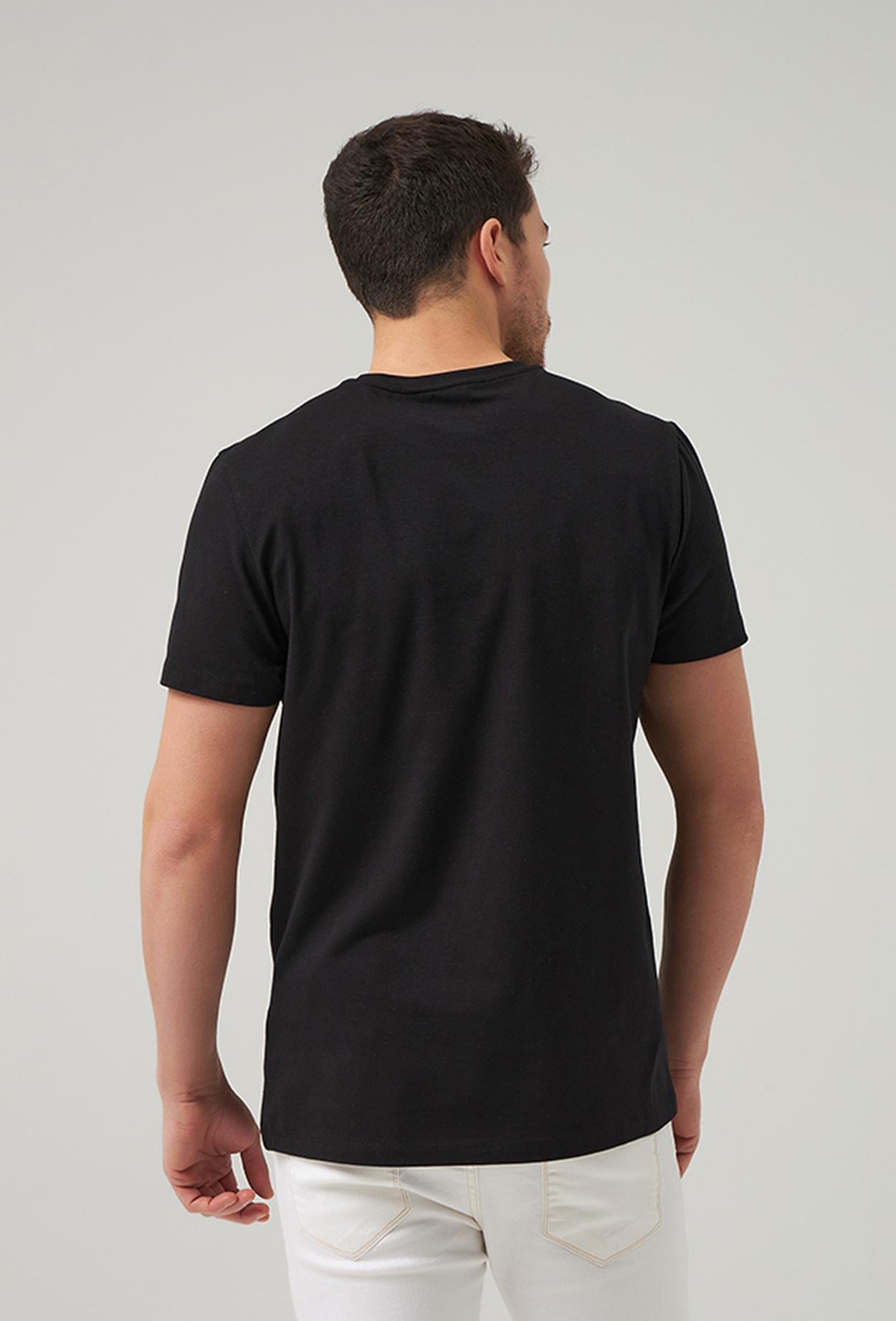 Twn Slim Fit Siyah Baskılı T-Shirt